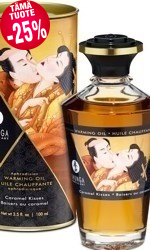 Shunga Warming Oil, caramel kisses, 100 ml